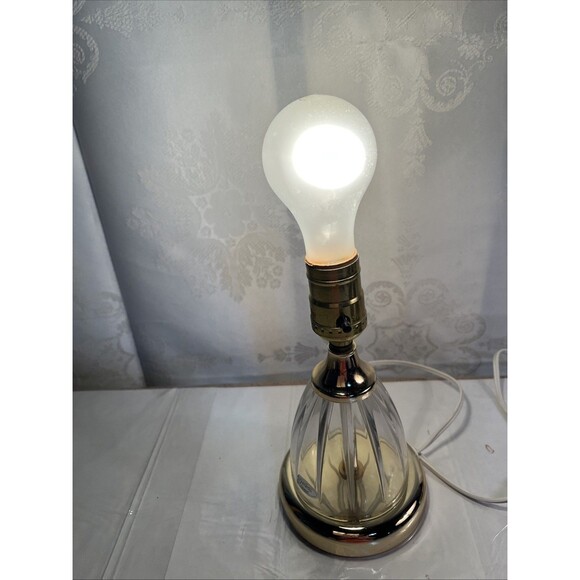 8” Handcut Lead Crystal Lamp 24% PbO Made In USA - Picture 3 of 8